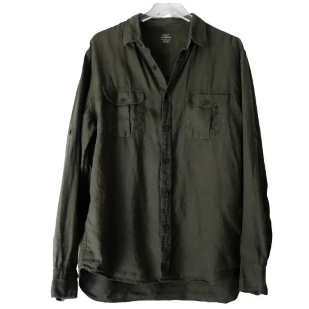 J. Crew Irish Linen Button Down Shirt